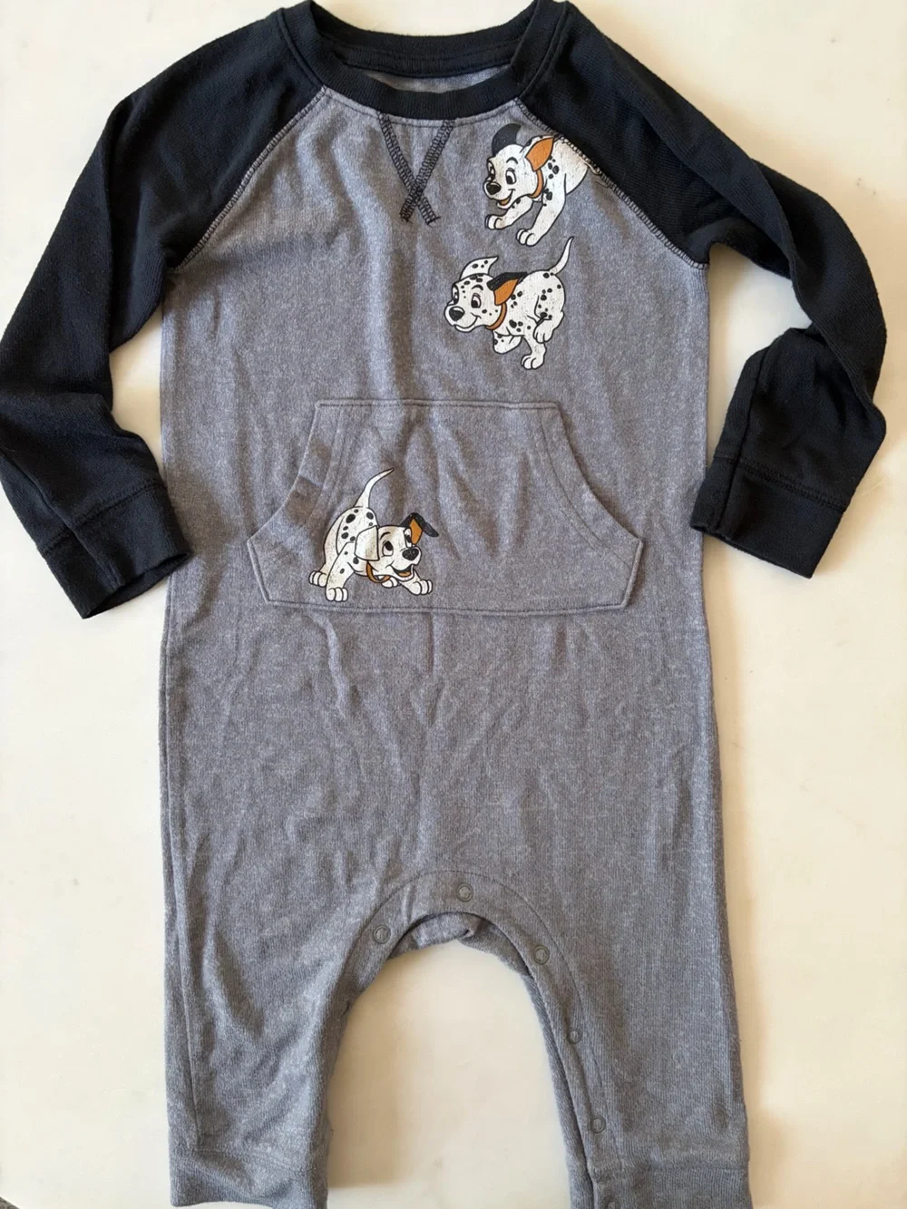 Disney jumping beans Long-Sleeve Kids Pajama Romper with 101 Dalmatians
